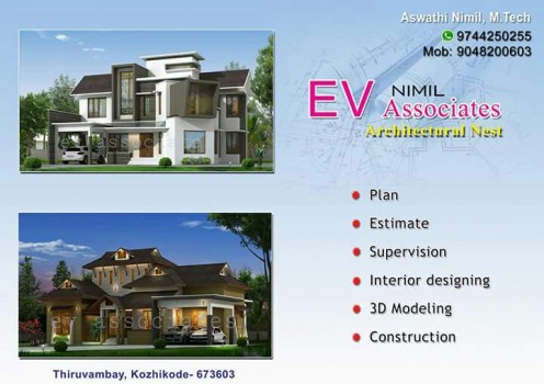 NIMIL EV ASSOCIATES, BUILDERS & DEVELOPERS,  service in Thiruvambadi, Kozhikode