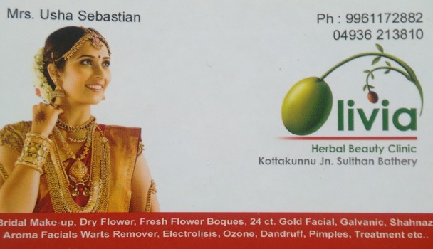 OLIVIA, BEAUTY PARLOUR,  service in Sulthan Bathery, Wayanad